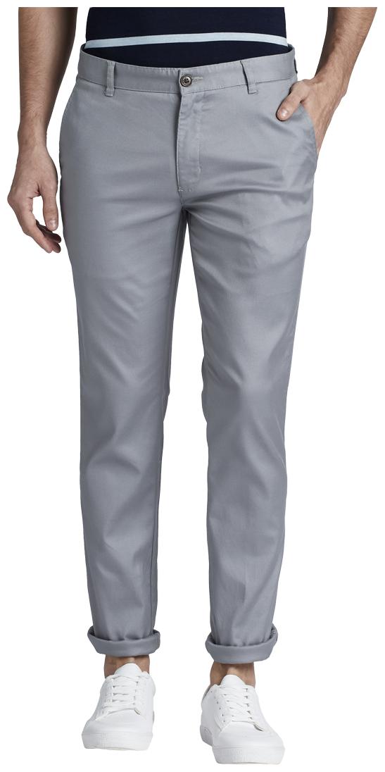 

Parx Men Grey Solid Slim fit Regular trousers
