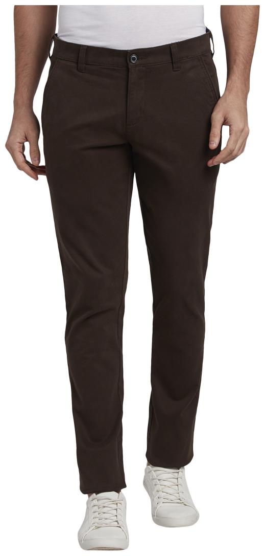 

Parx Men Green Solid Tapered fit Regular trousers