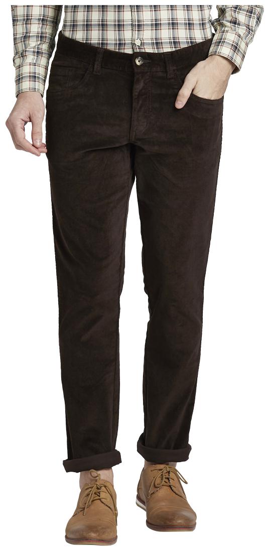 

Parx Men Brown Solid Tapered fit Regular trousers