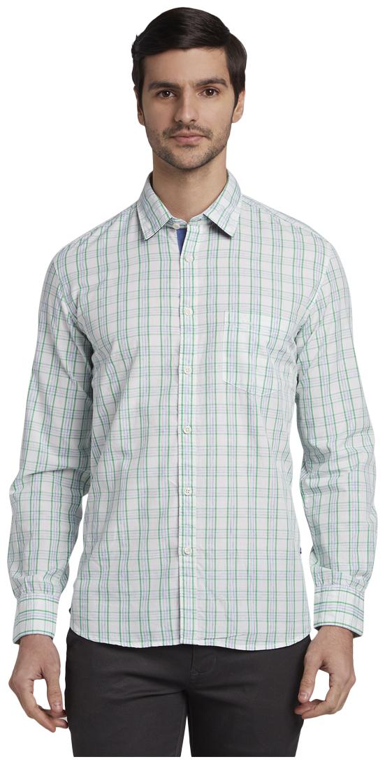 

Parx Men Green Checked Regular Fit Casual Shirt