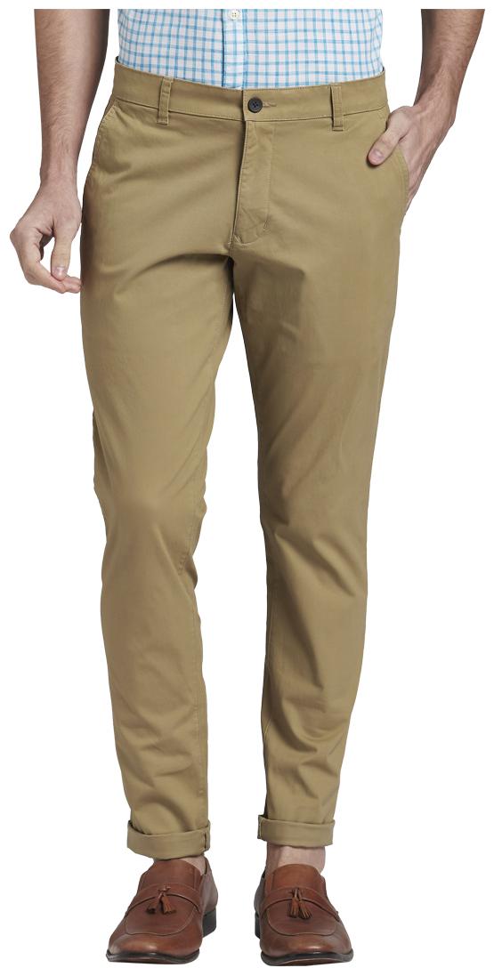 

Parx Men Brown Solid Tapered fit Regular trousers
