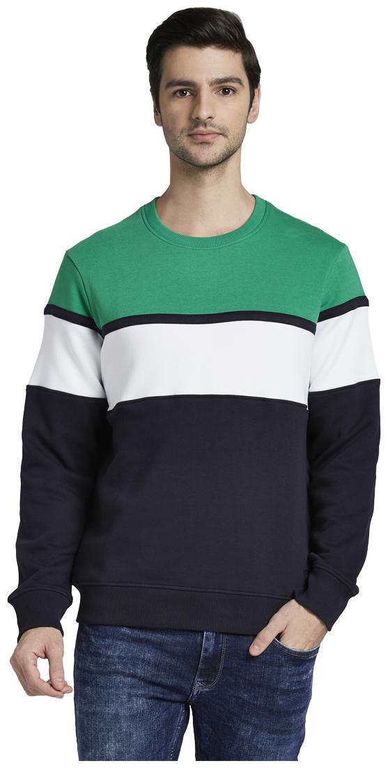 

Parx Men Blue Round neck Sweatshirt