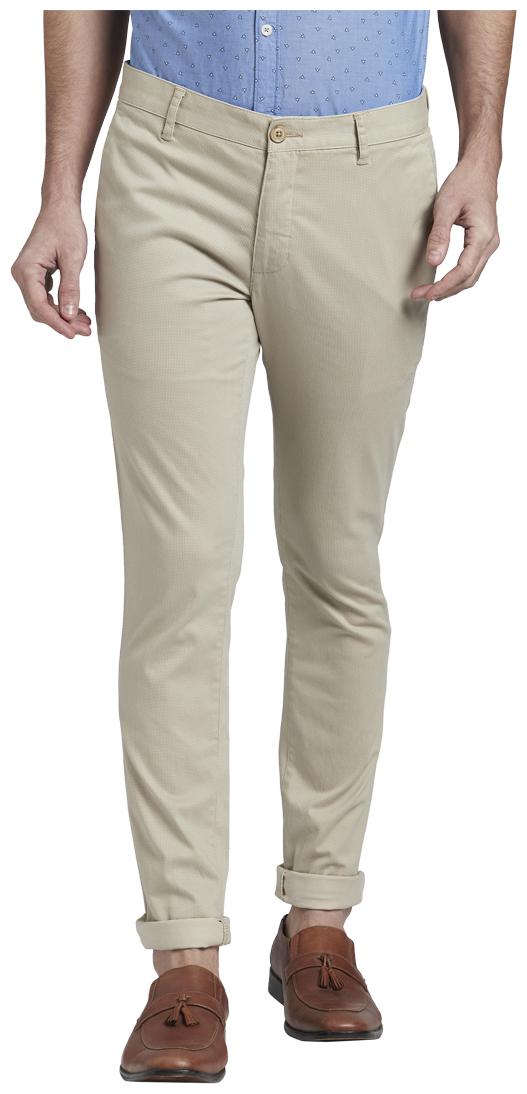 

Parx Men Brown Textured Slim fit Regular trousers