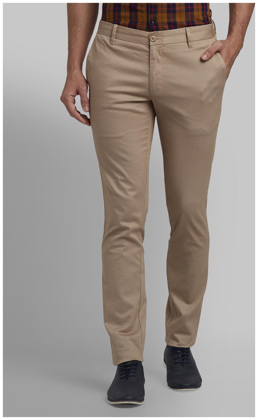 

Parx Men Brown Textured Slim fit Wrinkle free Regular trousers
