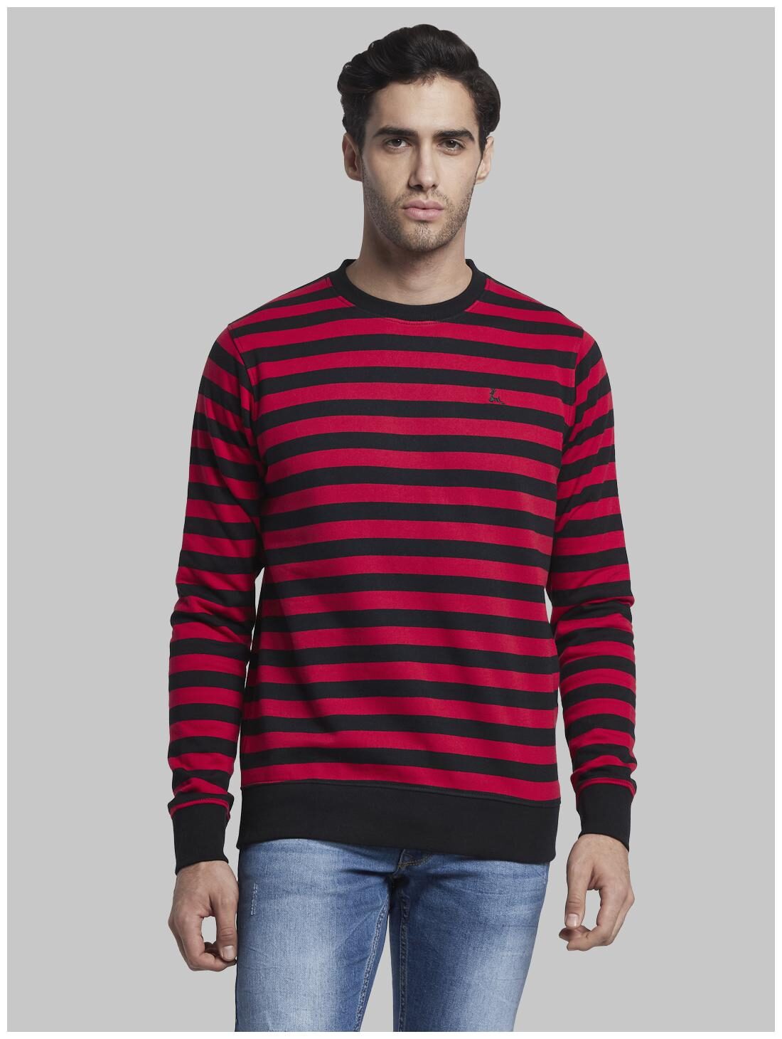 

Parx Men Red Round neck Sweatshirt