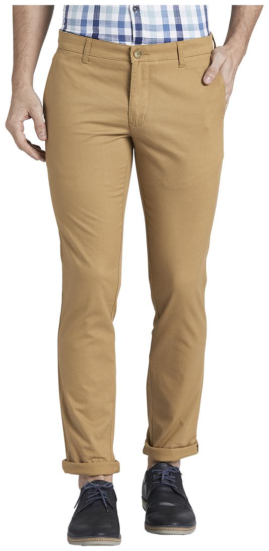 

Parx Men Brown Solid Tapered fit Regular trousers