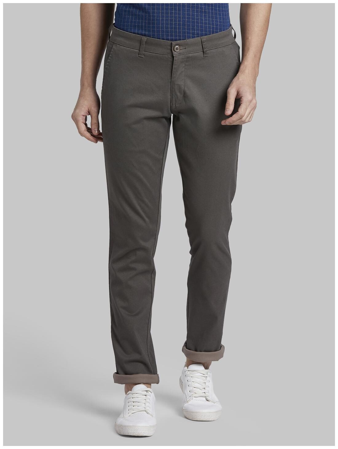 

Parx Men Brown Printed Tapered fit Chinos