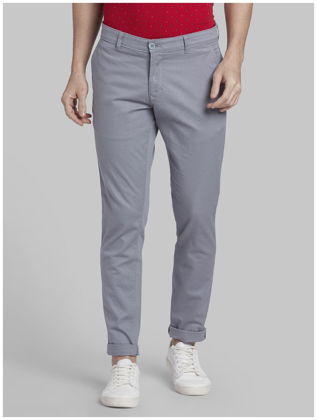 

Parx Men Blue Solid Tapered fit Chinos