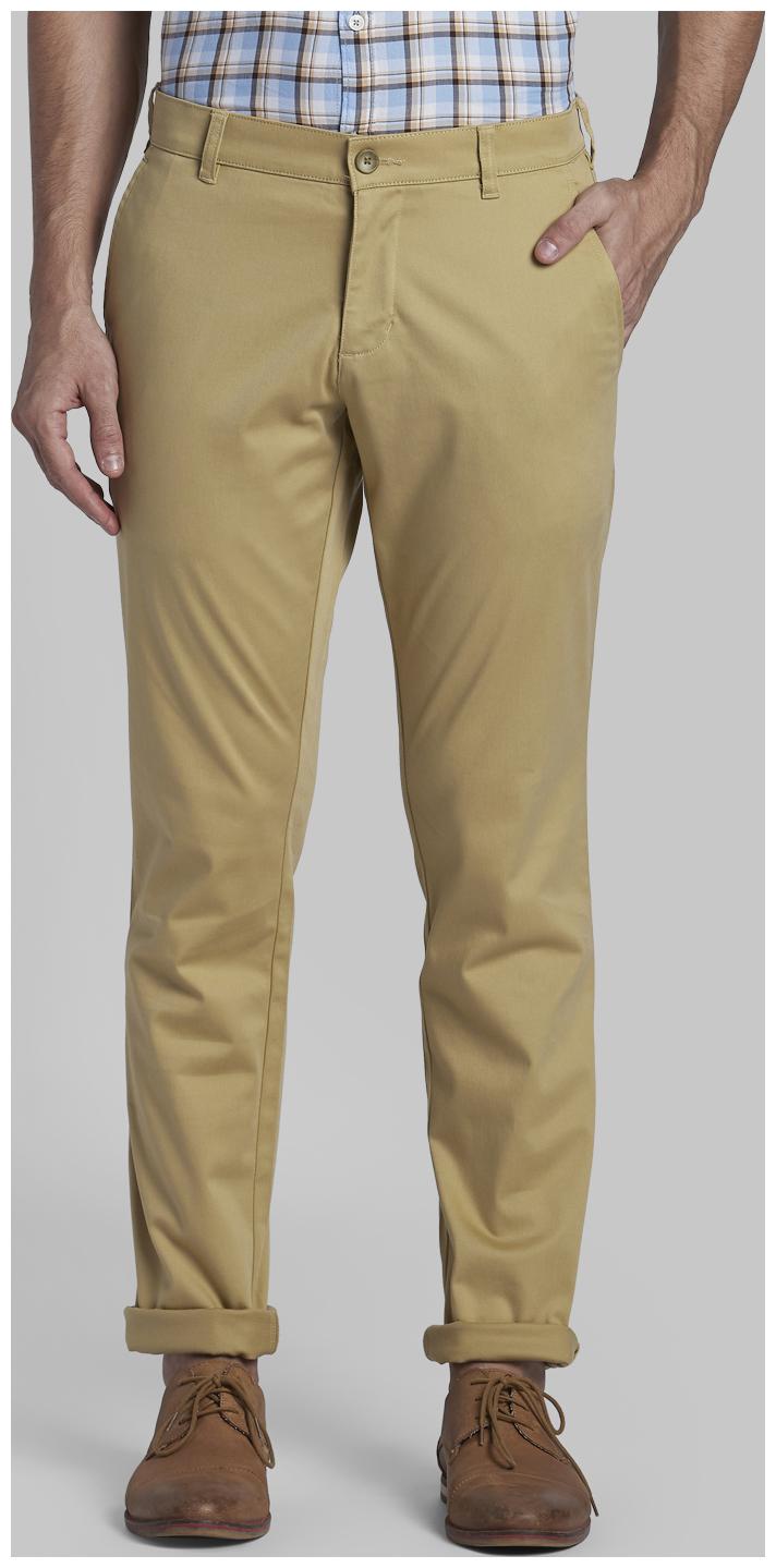 

Parx Men Brown Solid Tapered fit Wrinkle free Regular trousers