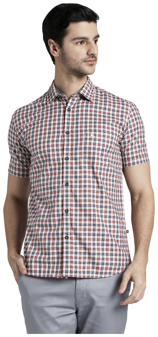 

Parx Men Red Checked Regular Fit Casual Shirt