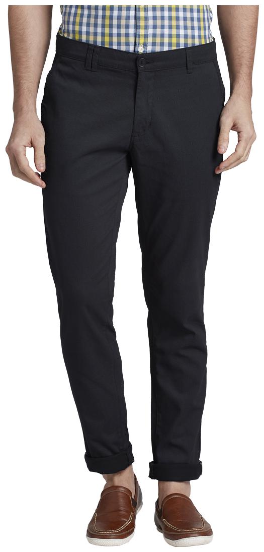 

Parx Men Grey Solid Tapered fit Regular trousers