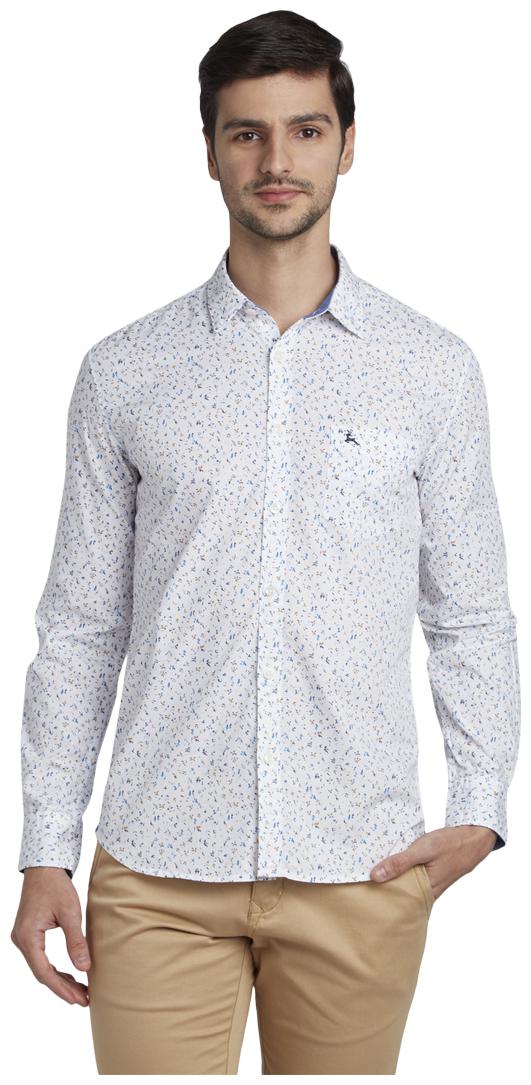 

Parx Men White Printed Slim Fit Casual Shirt