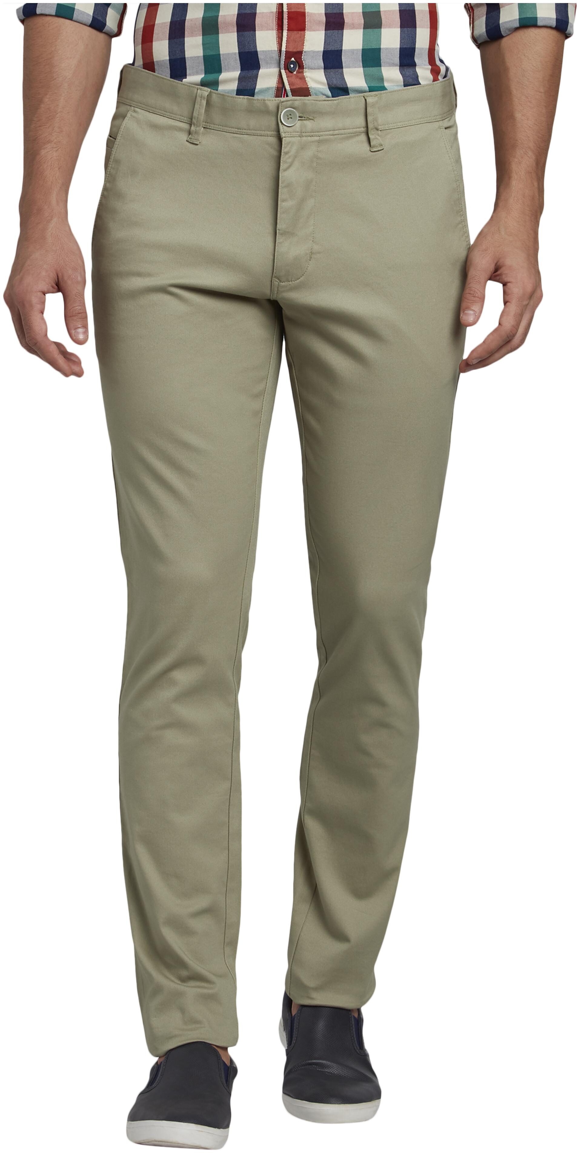 

Parx Men Green Solid Tapered fit Regular trousers
