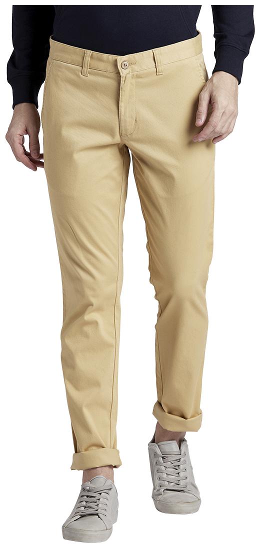 

Parx Men Brown Solid Tapered fit Regular trousers