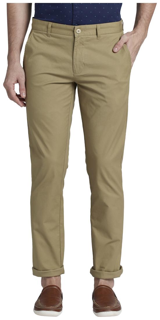 

Parx Men Brown Solid Tapered fit Regular trousers