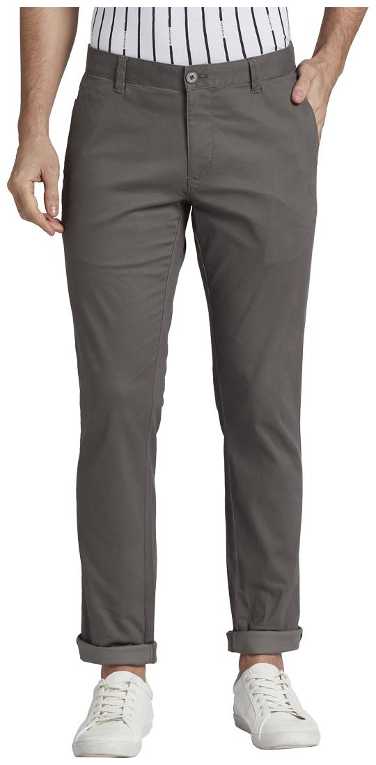 

Parx Men Grey Printed Tapered fit Regular trousers