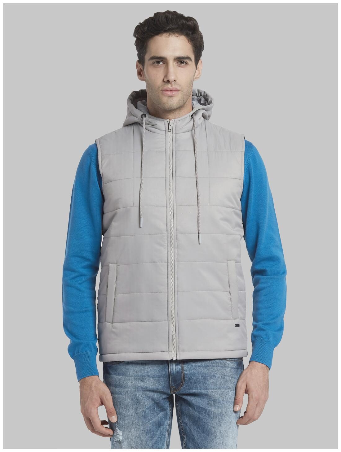 

Parx Men Grey Solid Bomber jacket