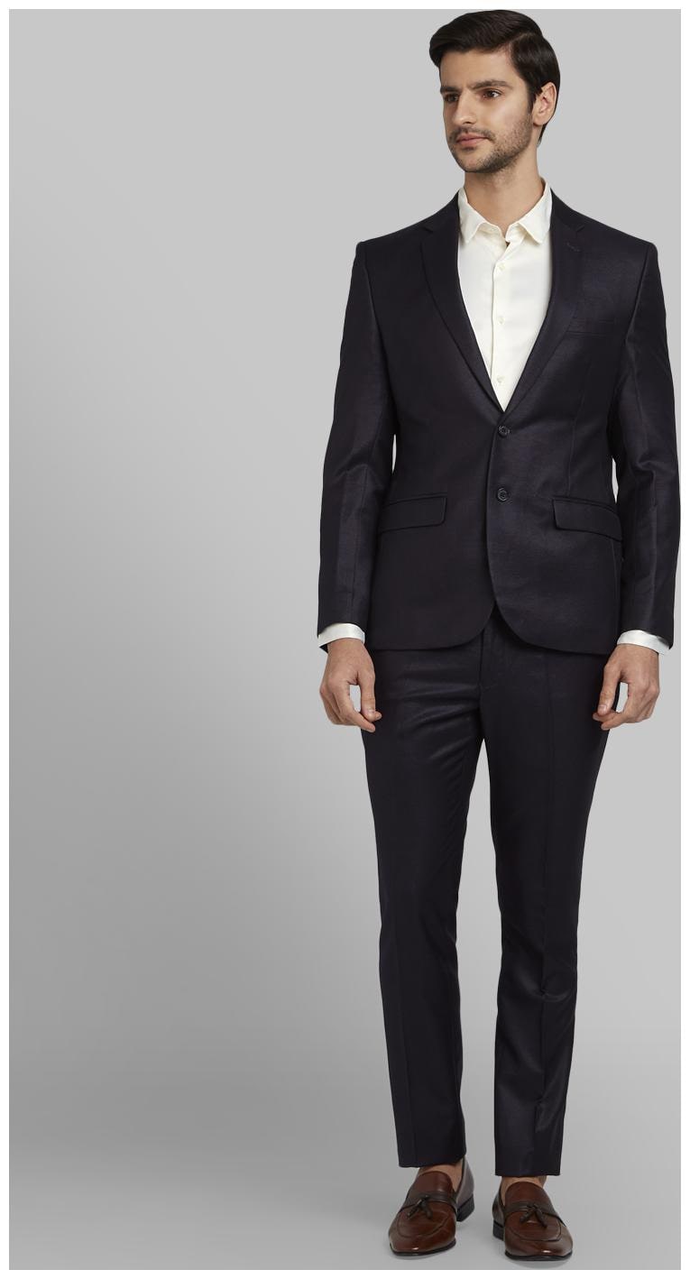 

Parx Men Rayon Regular Fit Single Breasted Suit Purple