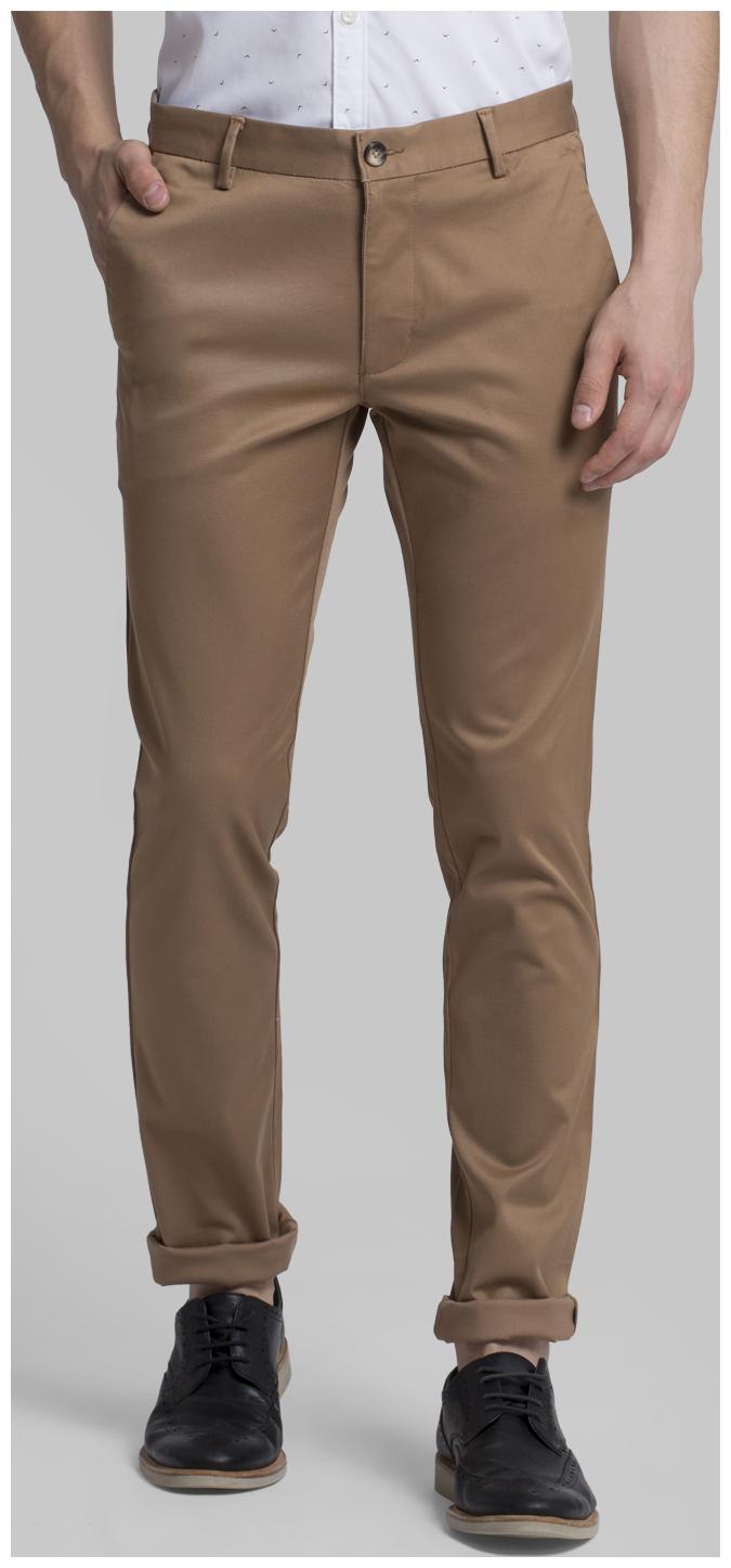 

Parx Men Brown Solid Slim fit Wrinkle free Regular trousers