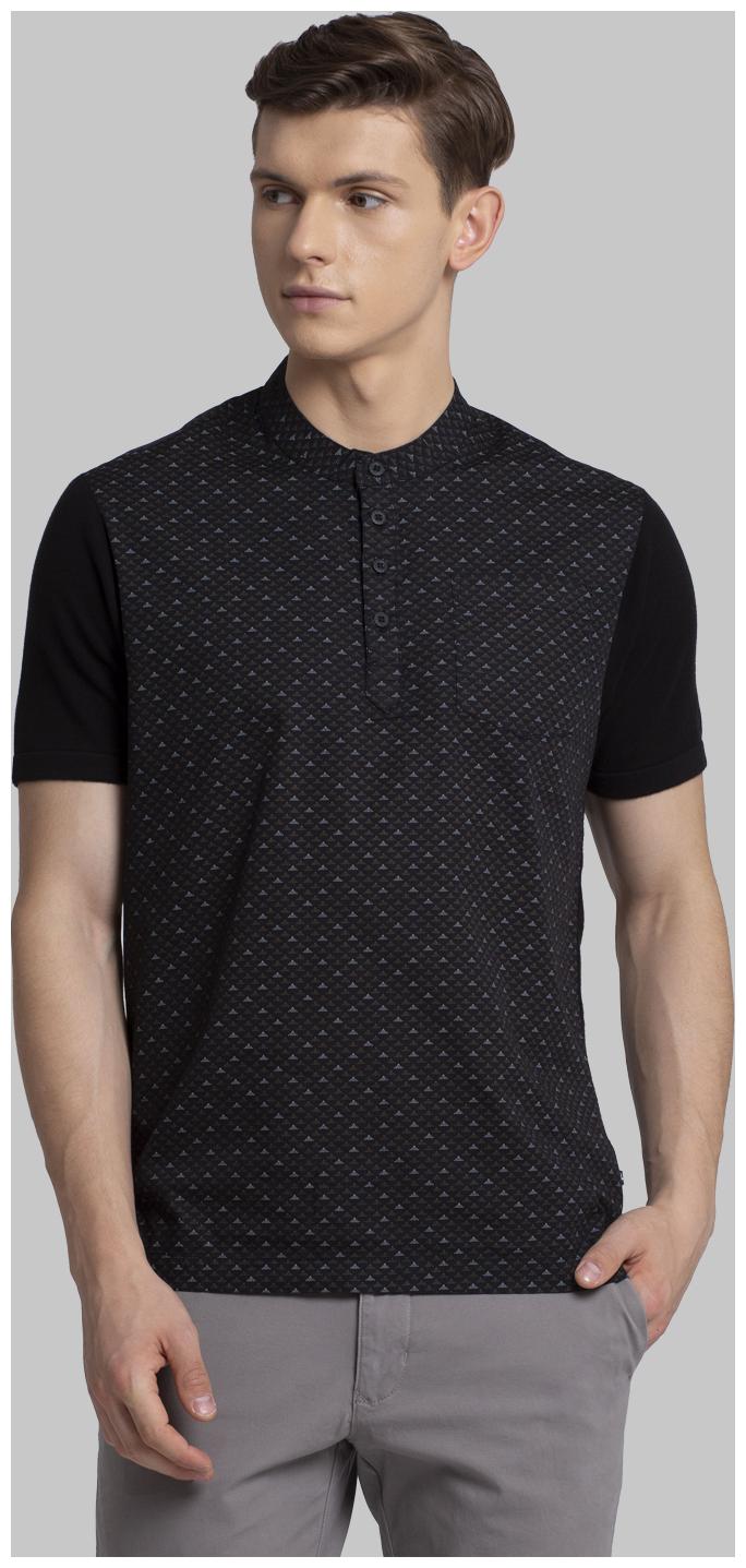 

Parx Men Black Regular fit Cotton Blend Henley neck T-Shirt - Pack Of 1
