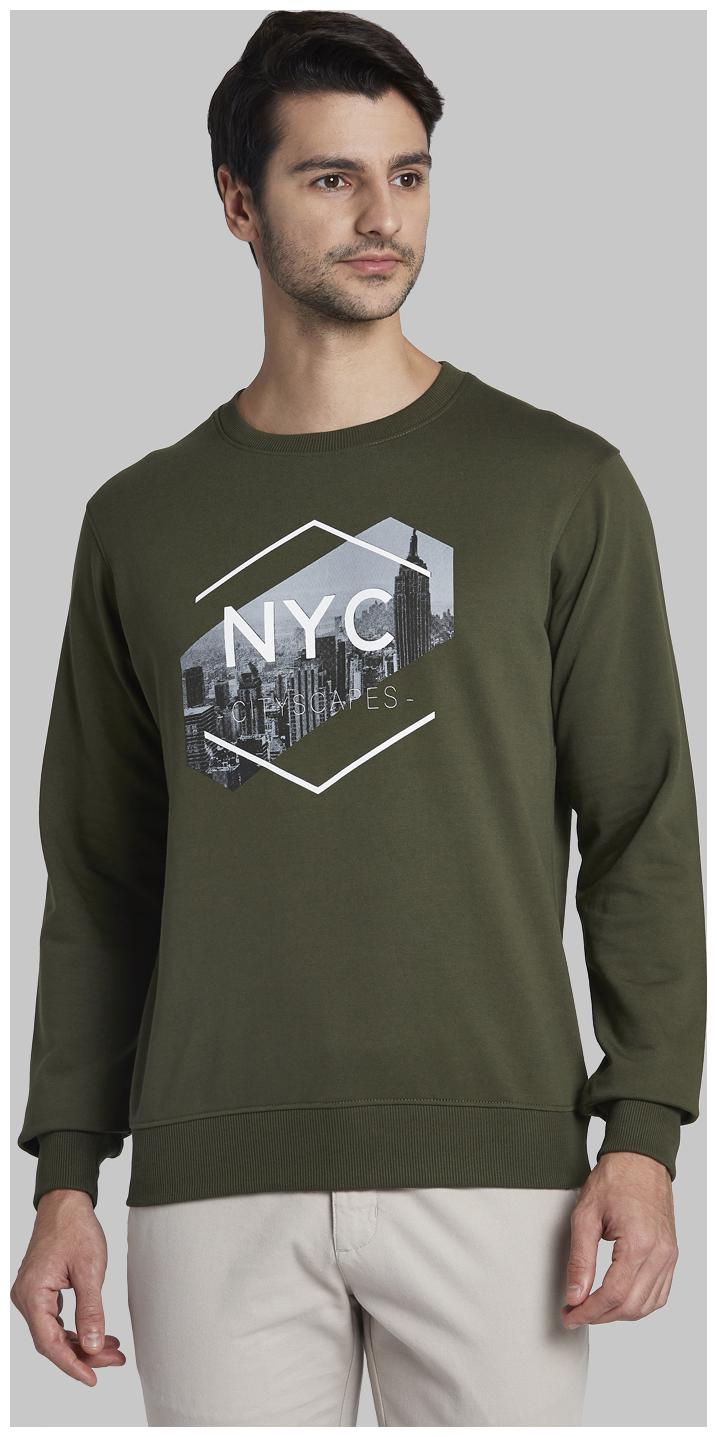 

Parx Men Round Neck Sweatshirt Green