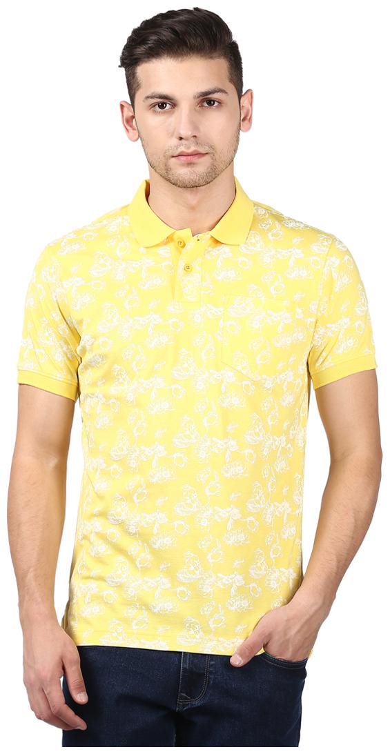 

Parx Men Yellow Regular fit Cotton Polo collar T-Shirt - Pack Of 1