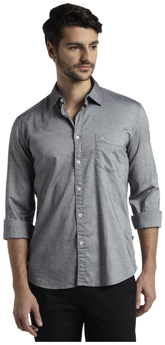 

Parx Men Grey Solid Slim Fit Casual Shirt