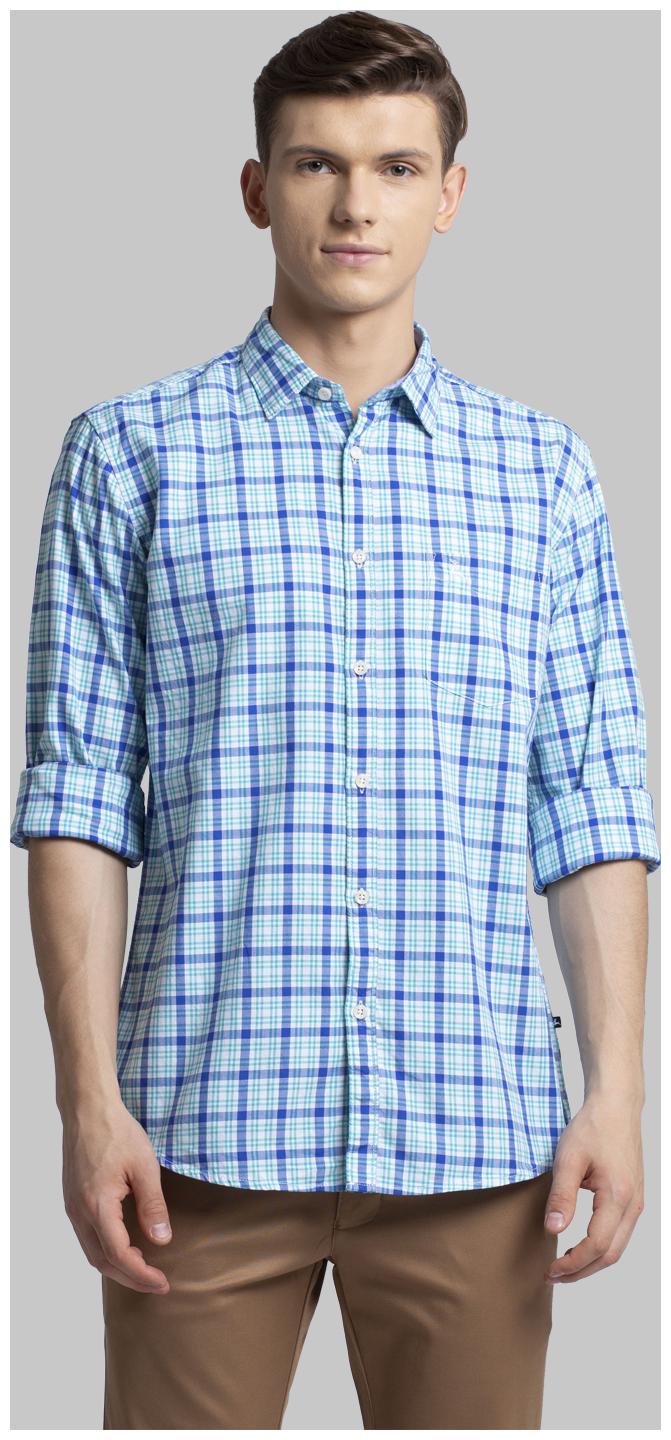 

Parx Men Green Checked Slim Fit Casual Shirt