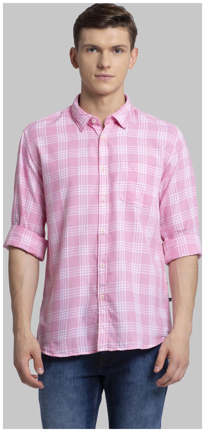 

Parx Men Red Checked Slim Fit Casual Shirt
