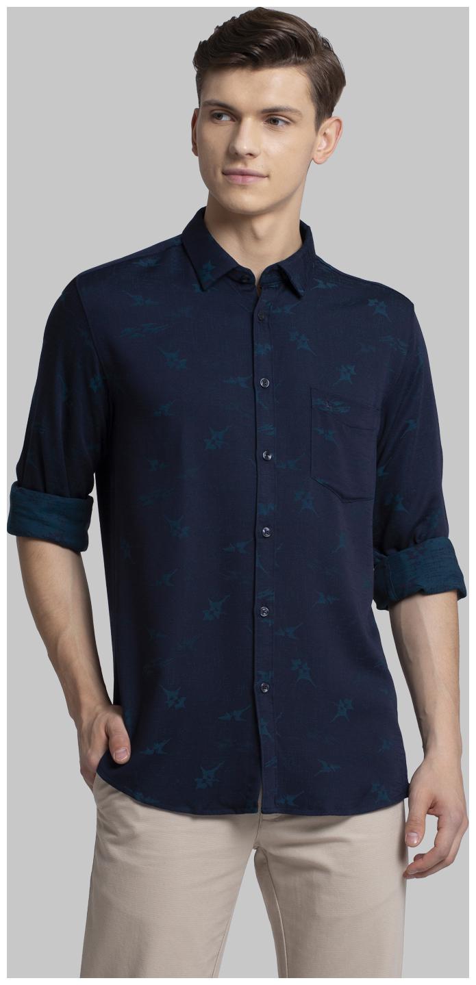 

Parx Men Green Floral Slim Fit Casual Shirt