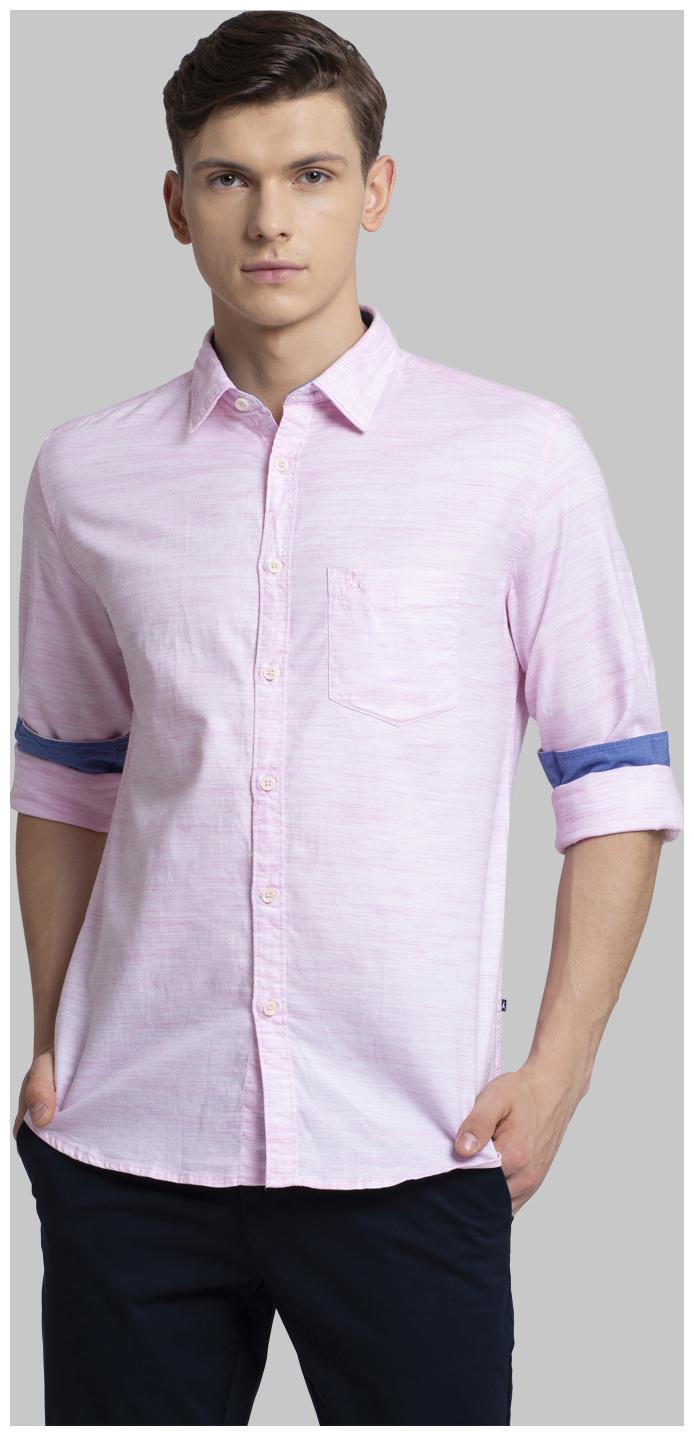 

Parx Men Red Solid Slim Fit Casual Shirt