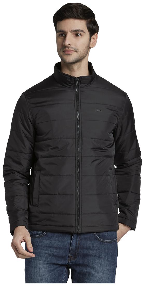 

Parx Men Black Solid Bomber jacket