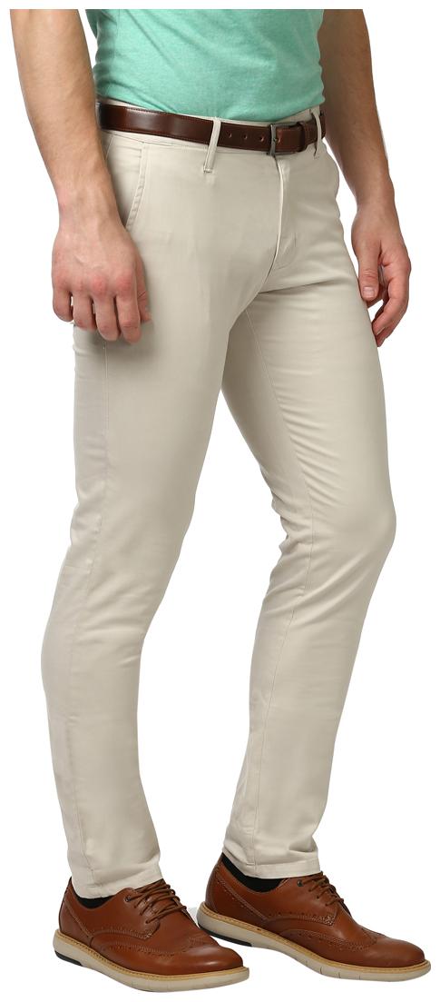 

Parx Men White Solid Tapered fit Regular trousers