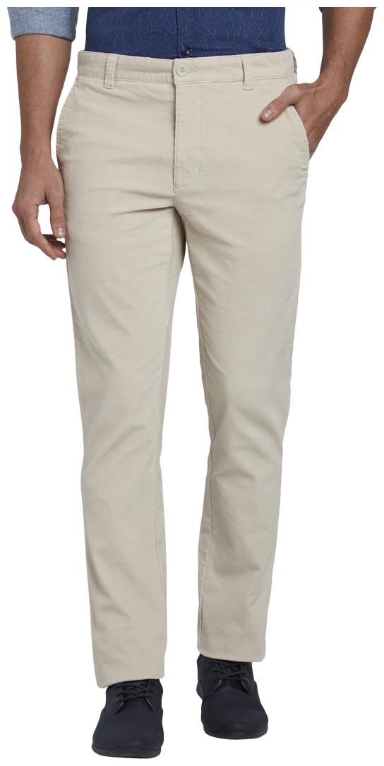 

Parx Men White Solid Slim fit Regular trousers