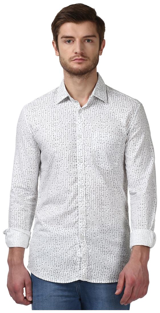 

Parx Men Grey Printed Regular Fit Casual Shirt