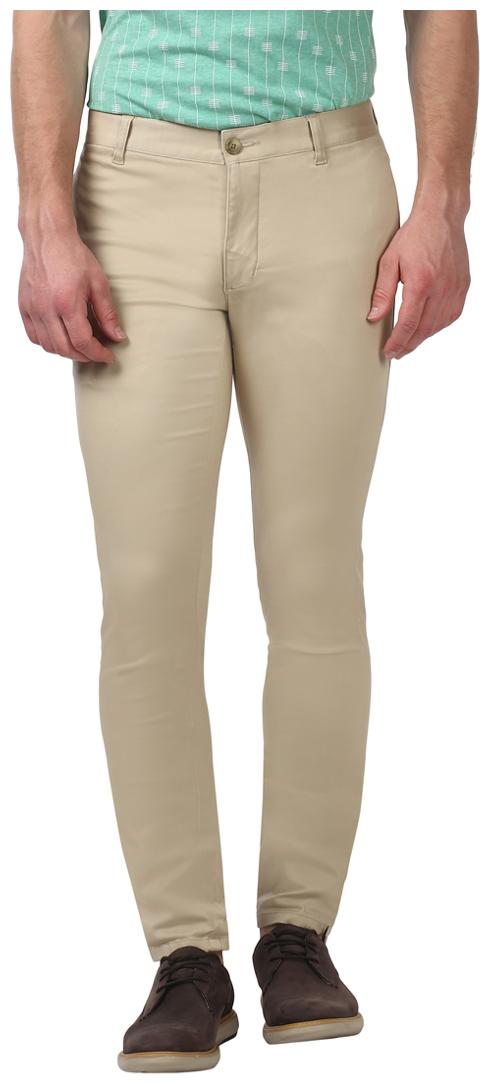 

Parx Men White Solid Slim fit Chinos