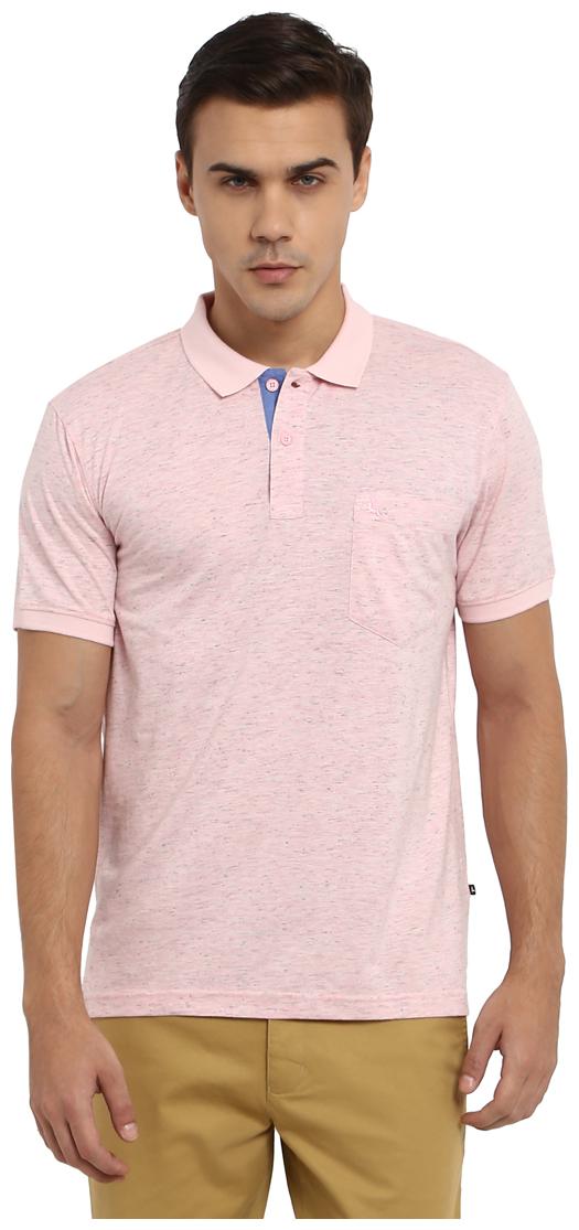

Parx Men Pink Regular fit Cotton Blend Polo collar T-Shirt - Pack Of 1