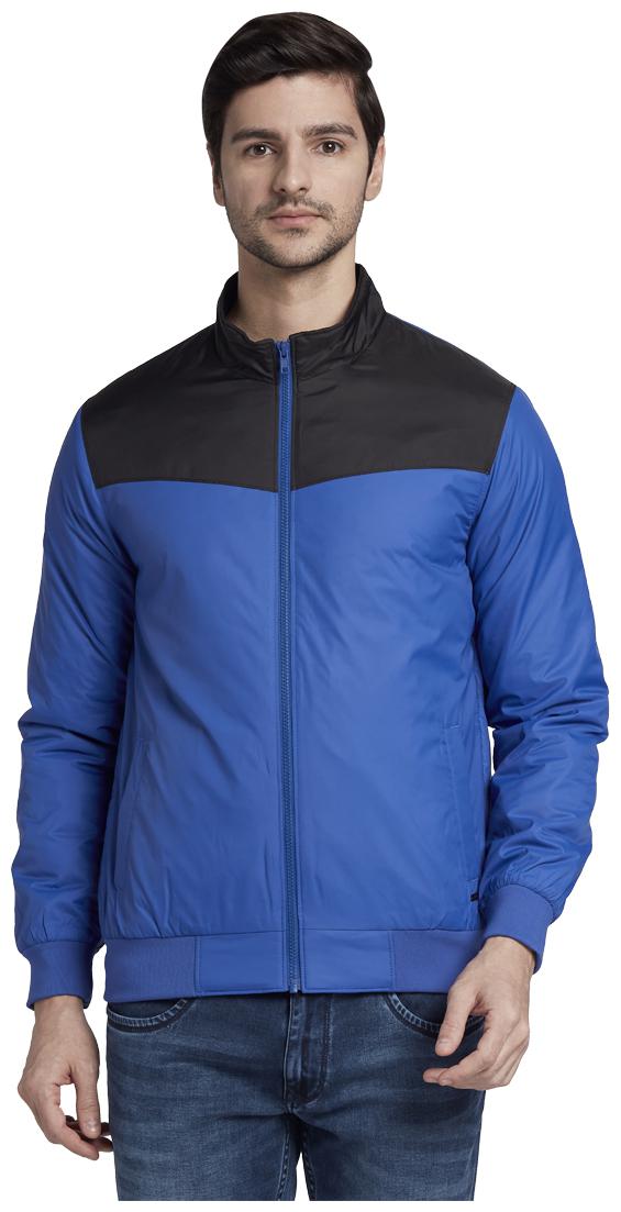 

Parx Men Blue Solid Bomber jacket