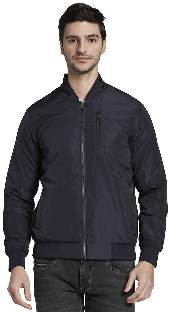 

Parx Men Blue Solid Bomber jacket