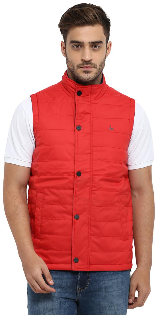 

Parx Men Red Solid Bomber jacket