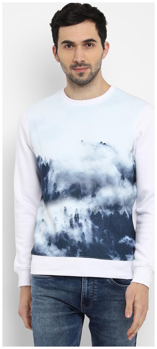 

Parx Men White Round neck Sweatshirt