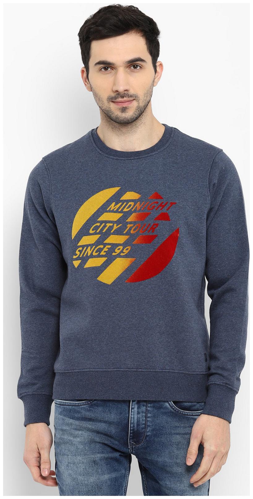 

Parx Men Blue Round neck Sweatshirt