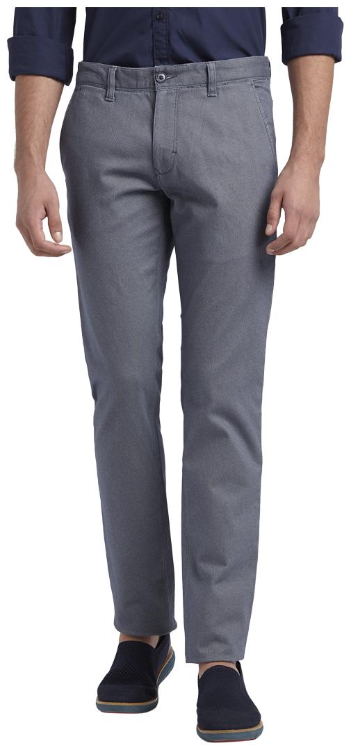 

Parx Men Blue Printed Tapered fit Regular trousers