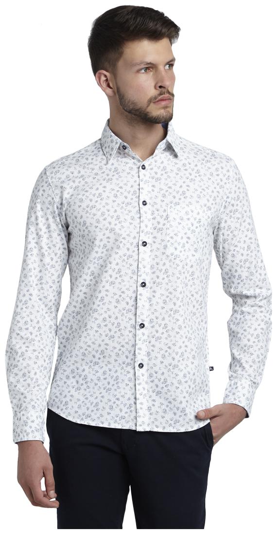 

Parx Men White Printed Slim Fit Casual Shirt