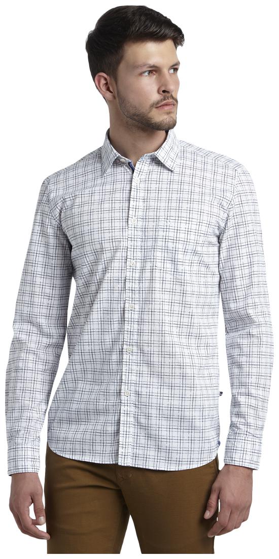 

Parx Men White Printed Slim Fit Casual Shirt