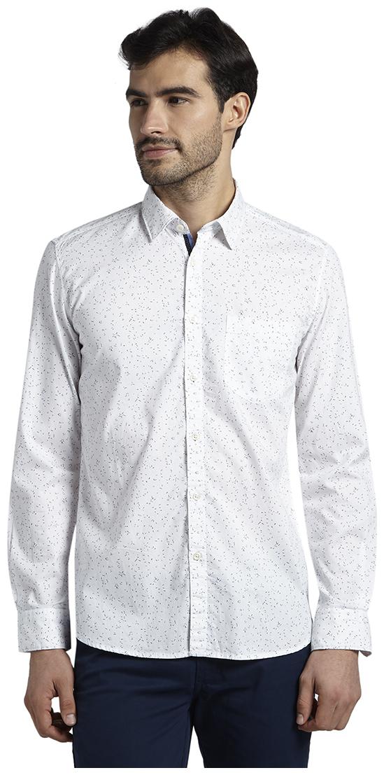 

Parx Men Blue Printed Slim Fit Casual Shirt