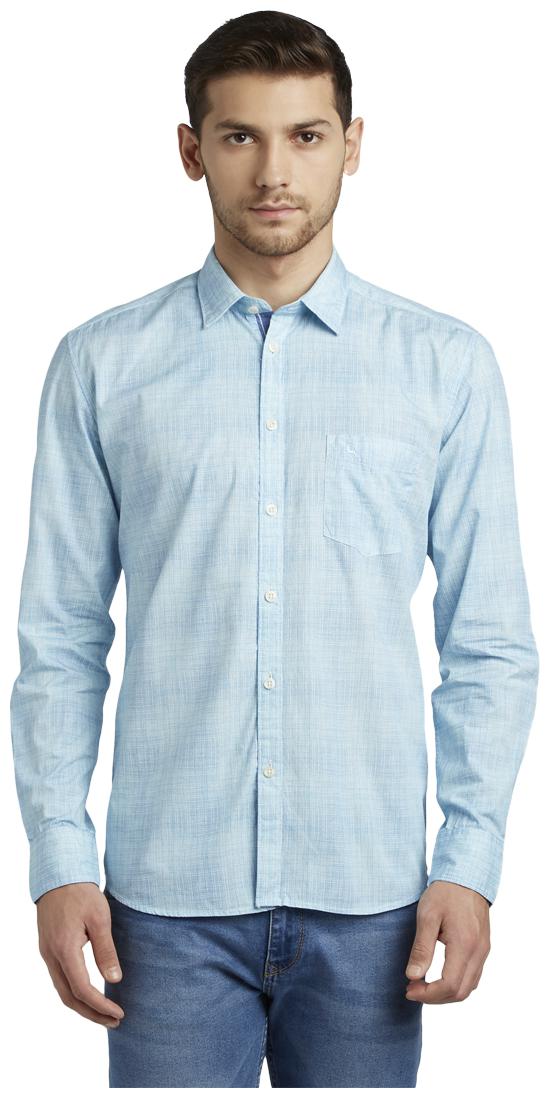 

Parx Men Blue Printed Slim Fit Casual Shirt