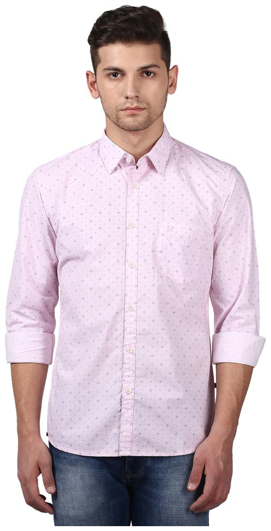 

Parx Men Red Printed Slim Fit Casual Shirt