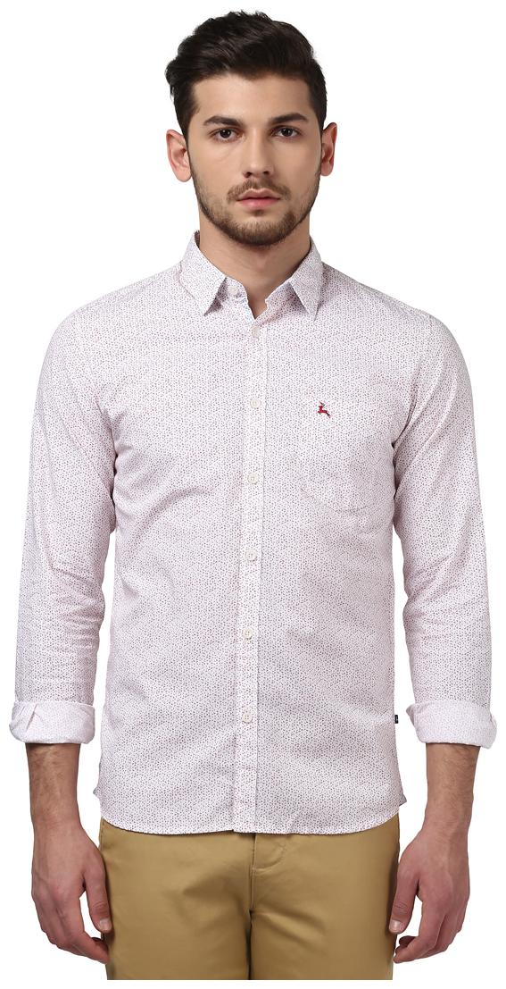

Parx Men Red Printed Regular Fit Casual Shirt