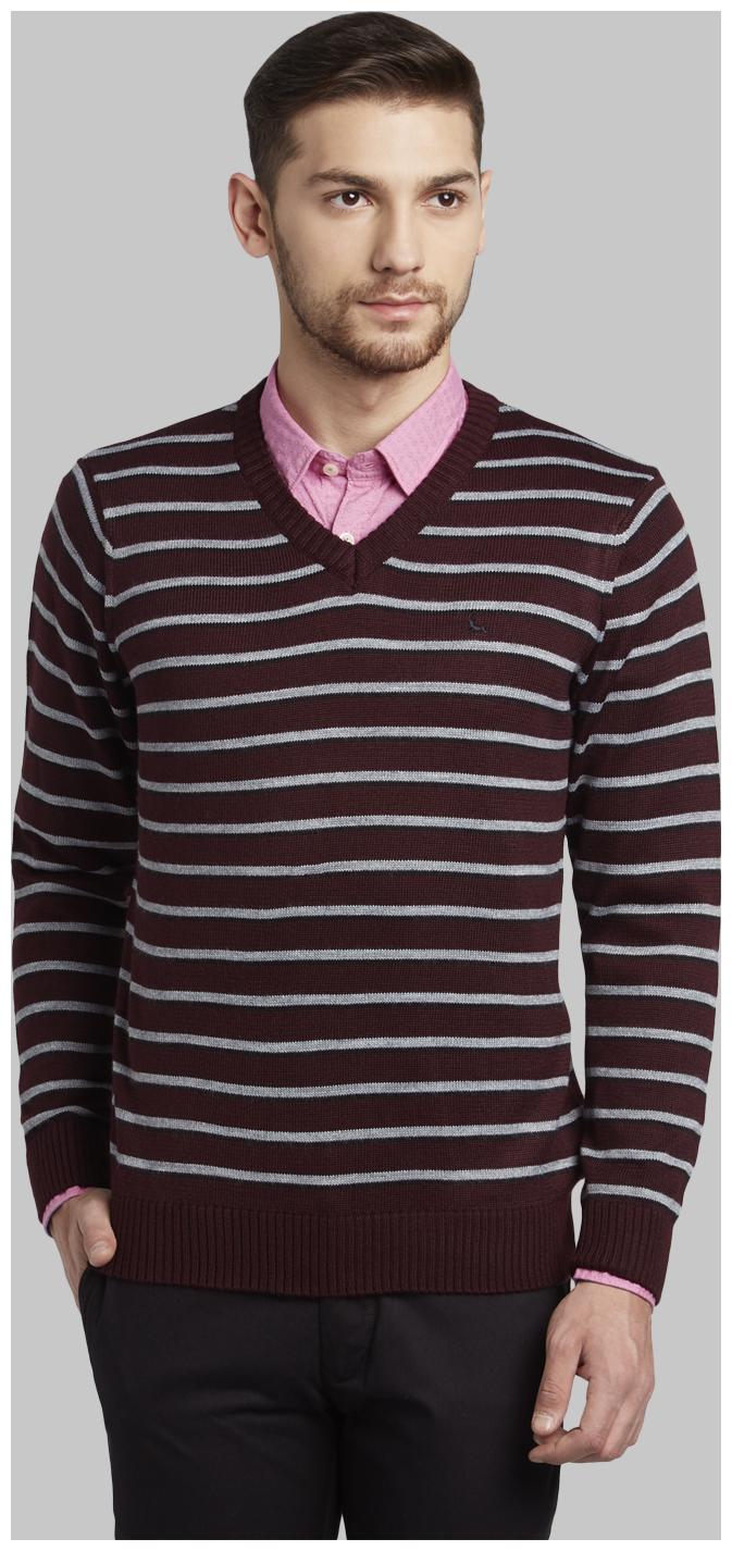 

Parx Men Maroon V neck Pullover